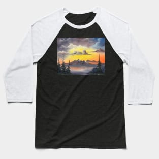 Sunset Aglow Baseball T-Shirt